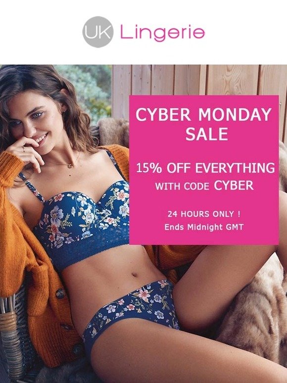 Cyber Monday 15% Off Everything At UK Lingerie