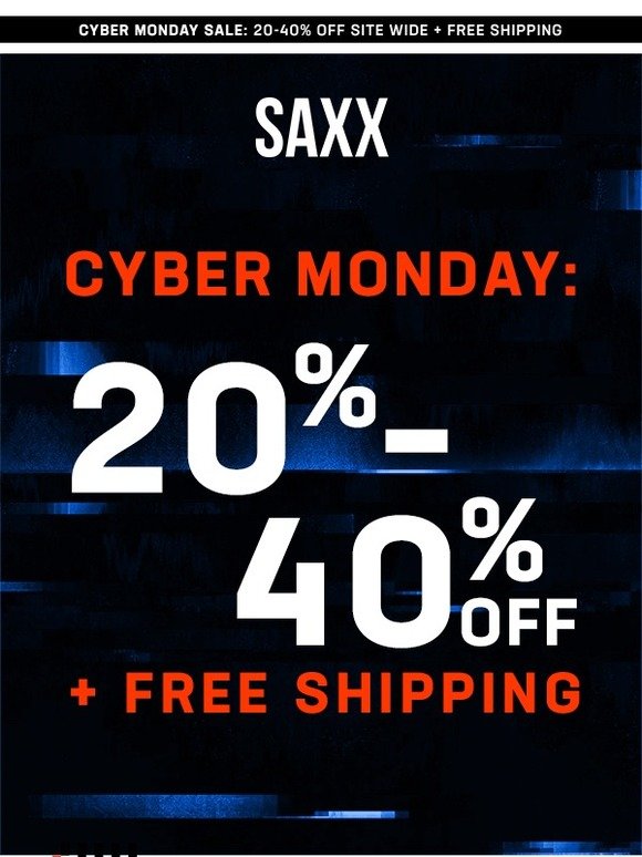Saxx cyber monday sale Clearance