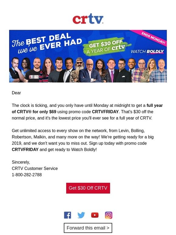 CRTV Black Friday Offer is Live