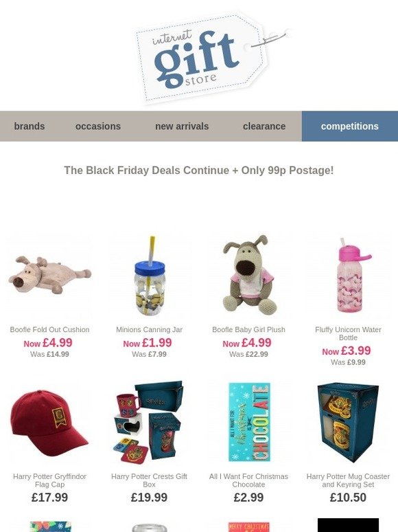 The Black Friday Deals Continue + Only 99p Postage!