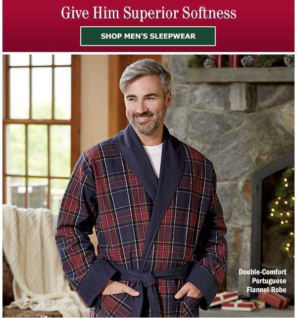 Men's Double-Comfort Portuguese Flannel Robe