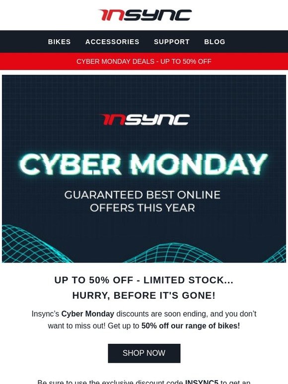 IT'S NOT OVER: Up to 50% Off Bikes In Our Cyber Monday Sale