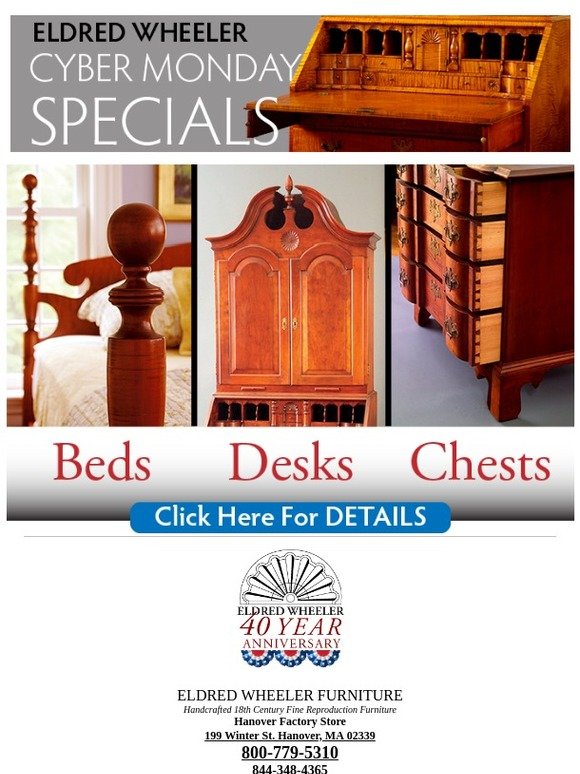 Eldred Wheeler Eldred Wheeler Cyber Monday Specials Milled