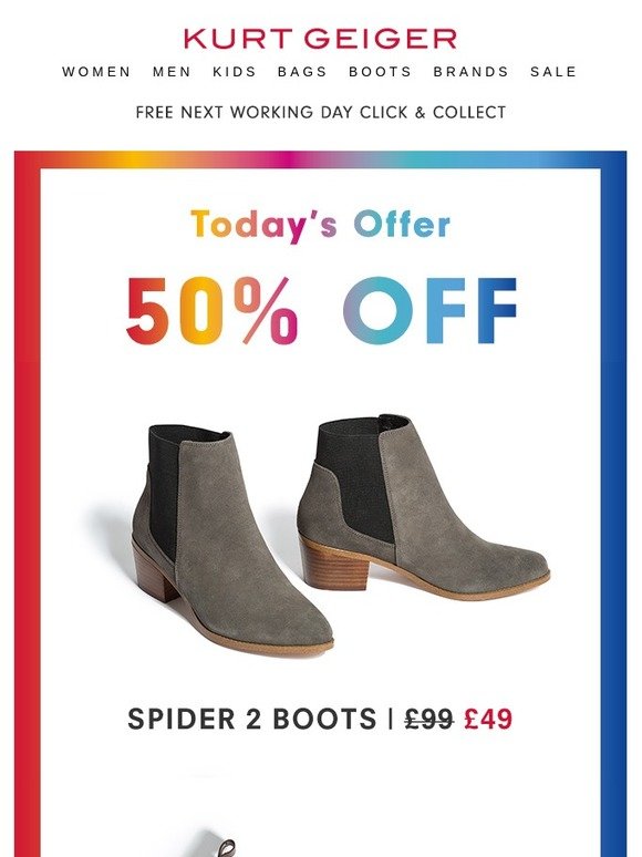 kurt geiger spider 2 boots