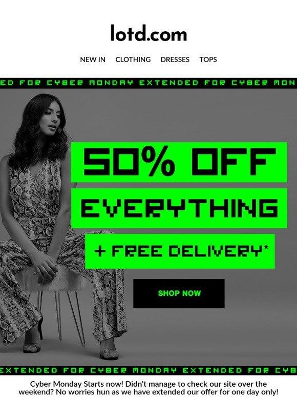 Missed Black Friday? CYBER MONDAY has arrived!