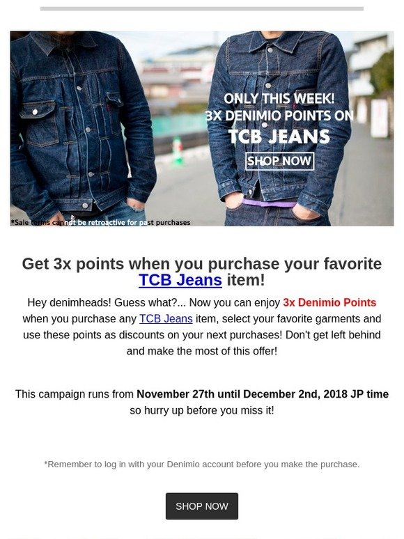 denimio.com: ☍ Enjoy 3x Denimio Points 