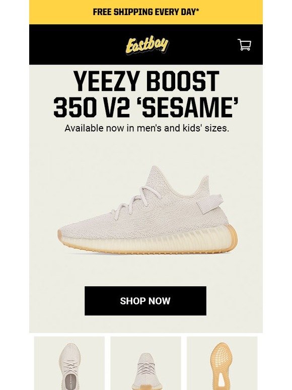 yeezy sesame eastbay
