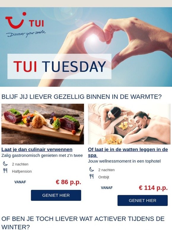 Weekendjes weg voor iedereen v.a. € 86 p.p.