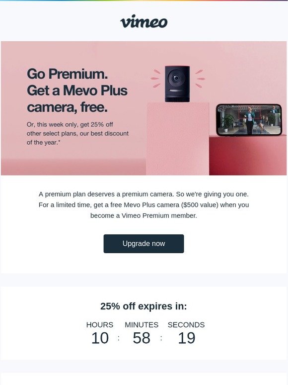 mevo camera vimeo