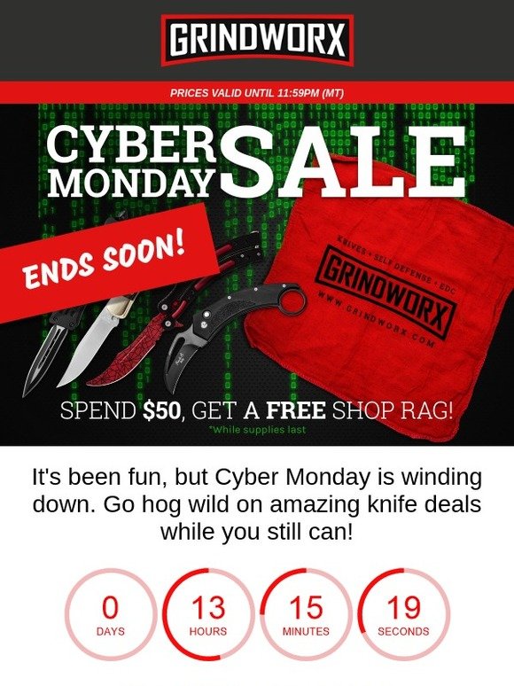 Last Call for Cyber Monday Deals  😬