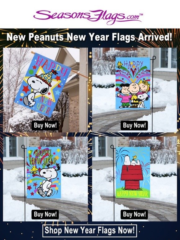New Peanuts New Year Flags Arrived!