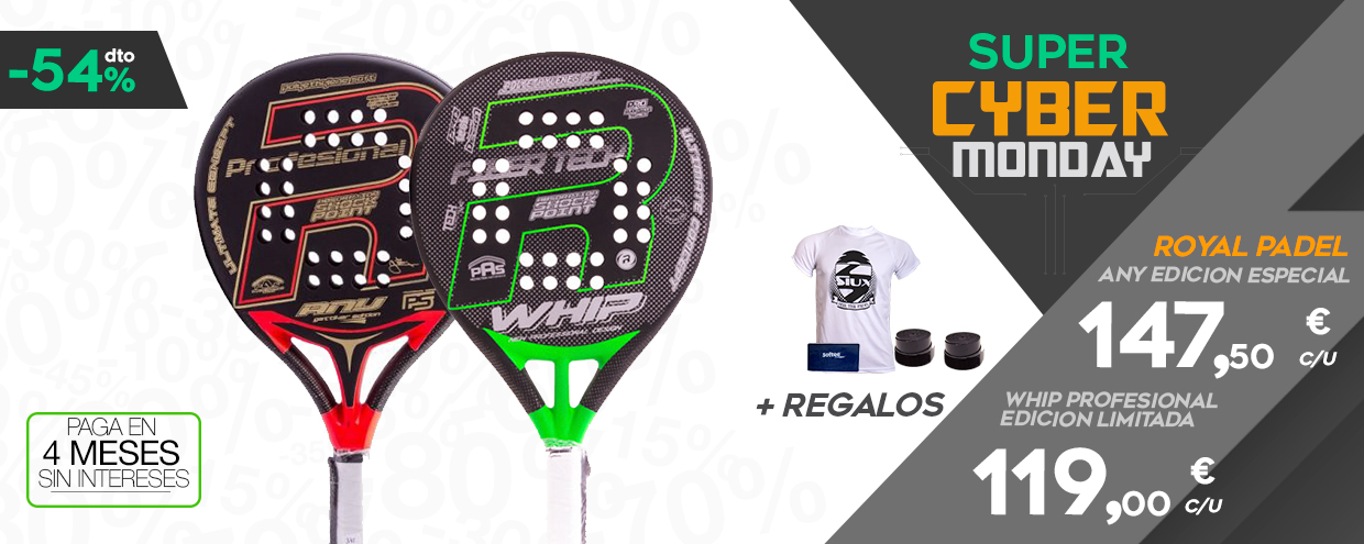 raquetas de tenis cyber monday