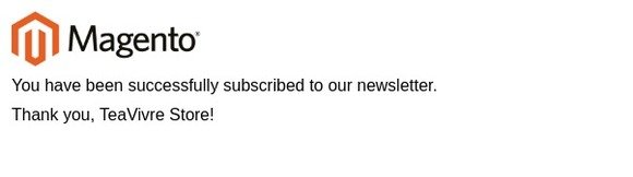 Newsletter subscription success