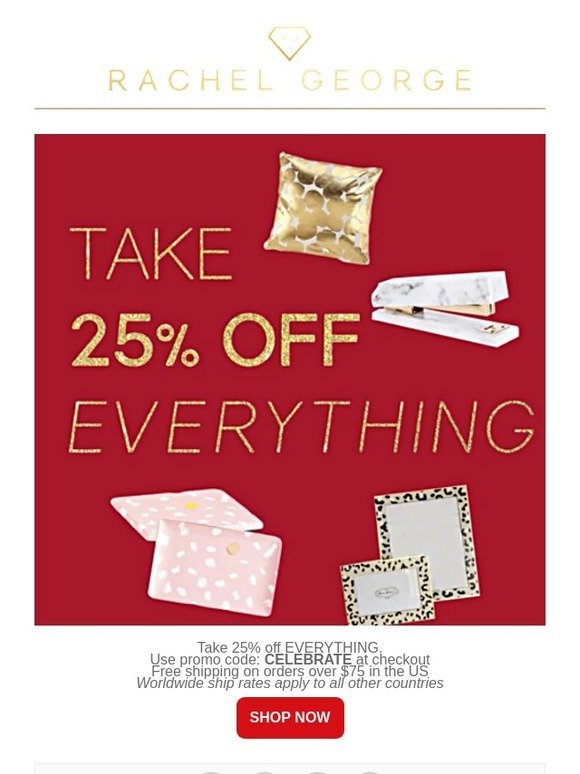 🎁 25% off EVERYTHING today only & free 📦 over $75