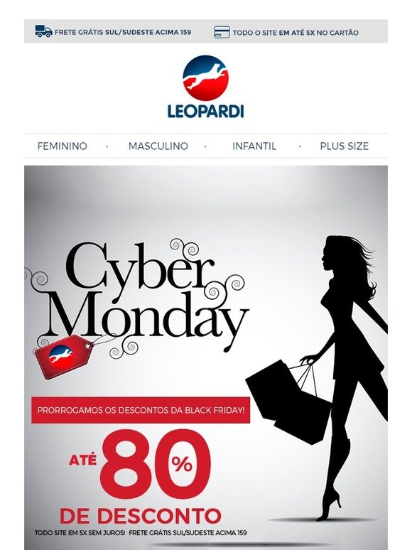 Cyber Week até 80% OFF: Prorrogamos os descontos até DOMINGO!