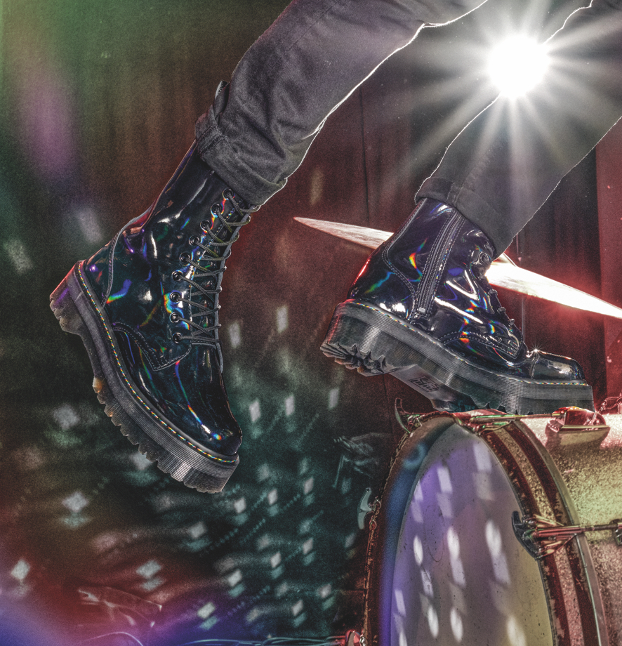 jadon hi en cuir verni rainbow