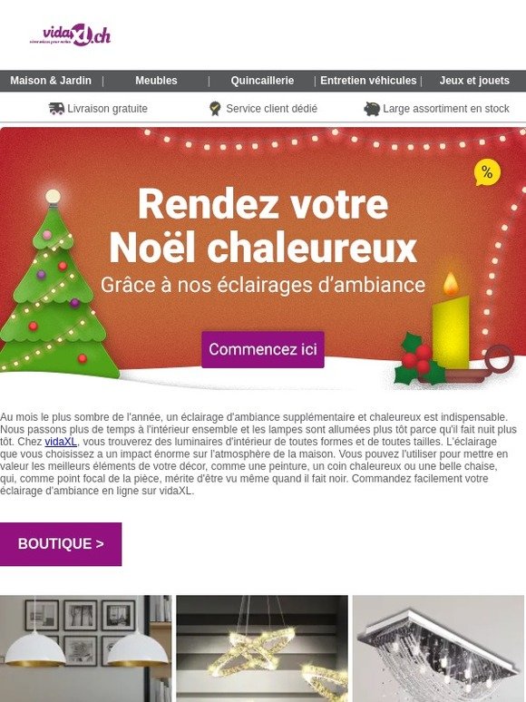 Éclairez le mois de Décembre sombre grâce à notre éclairage intérieur