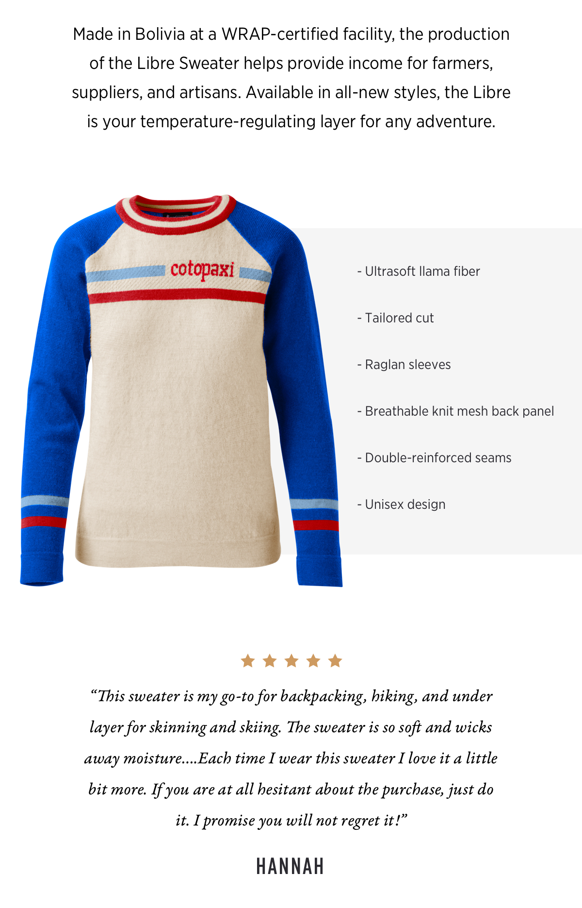cotopaxi libre sweater