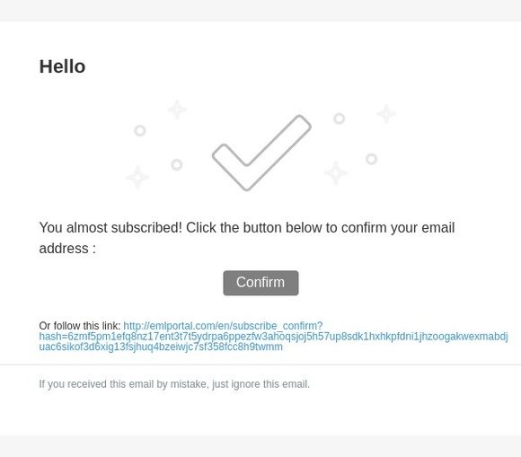 Confirm your subscribtion