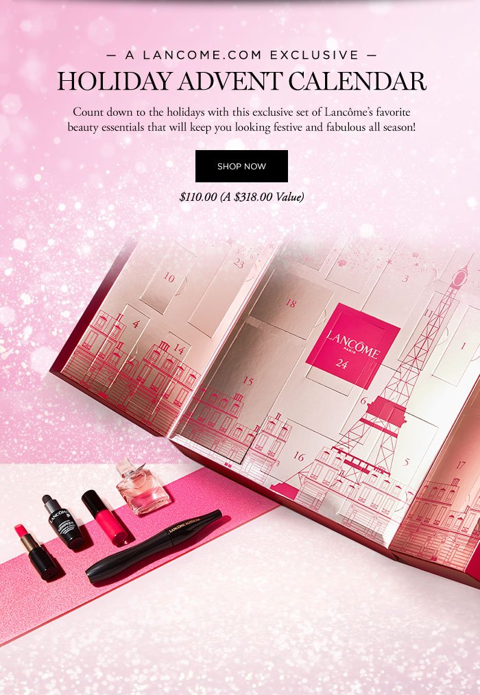Lancôme US Exclusive. Limited Edition. The Holiday Advent Calendar is