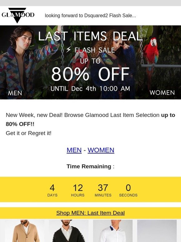 ⚡ LAST ITEM DEAL: UP TO 80% OFF on single items
