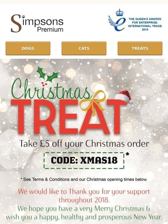Christmas Treat: Your £5 voucher awaits...