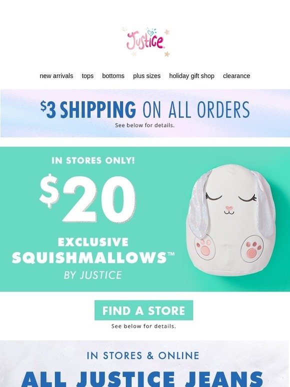 squishmallows from justice