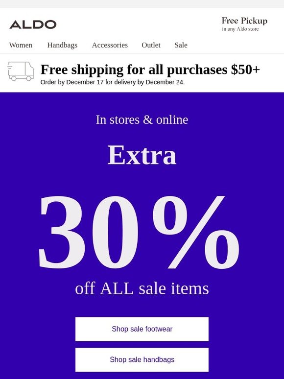 aldo in store coupon