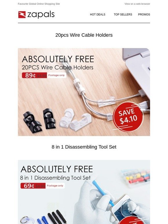 Top 5 Deals Down to $0.69 - Cable Holders, Repair Kit | VIOFO A119 V2 w/GPS $65 Shipped; QCY BT5.0 TWS Earbuds $17 Shipped; JJRC Selfie Drone $20 Ship