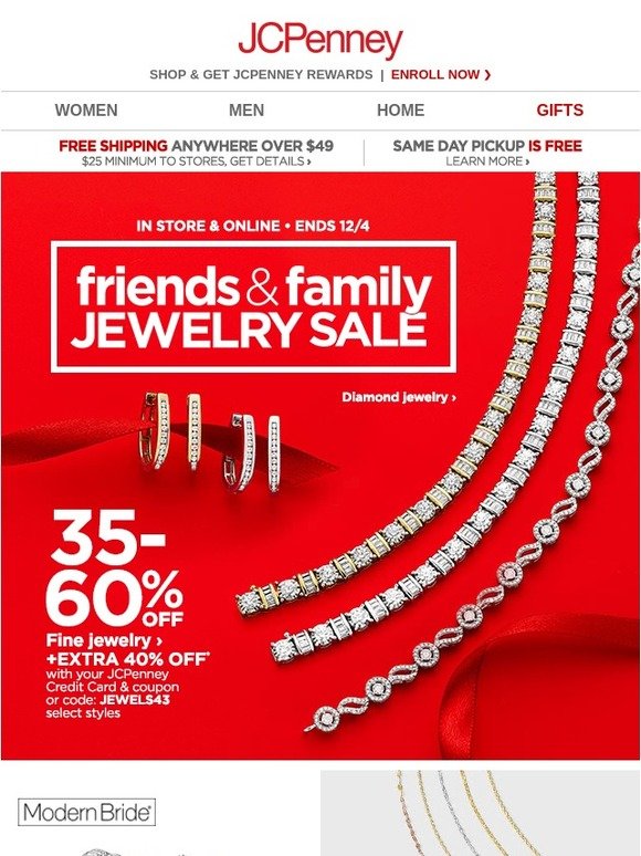 jcp jewelry clearance