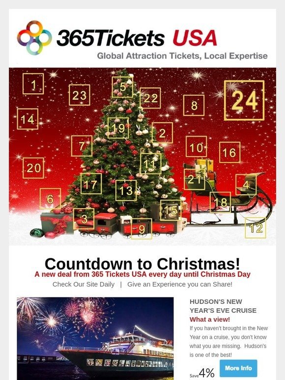 25 Days of December Deals from 365 Tickets!