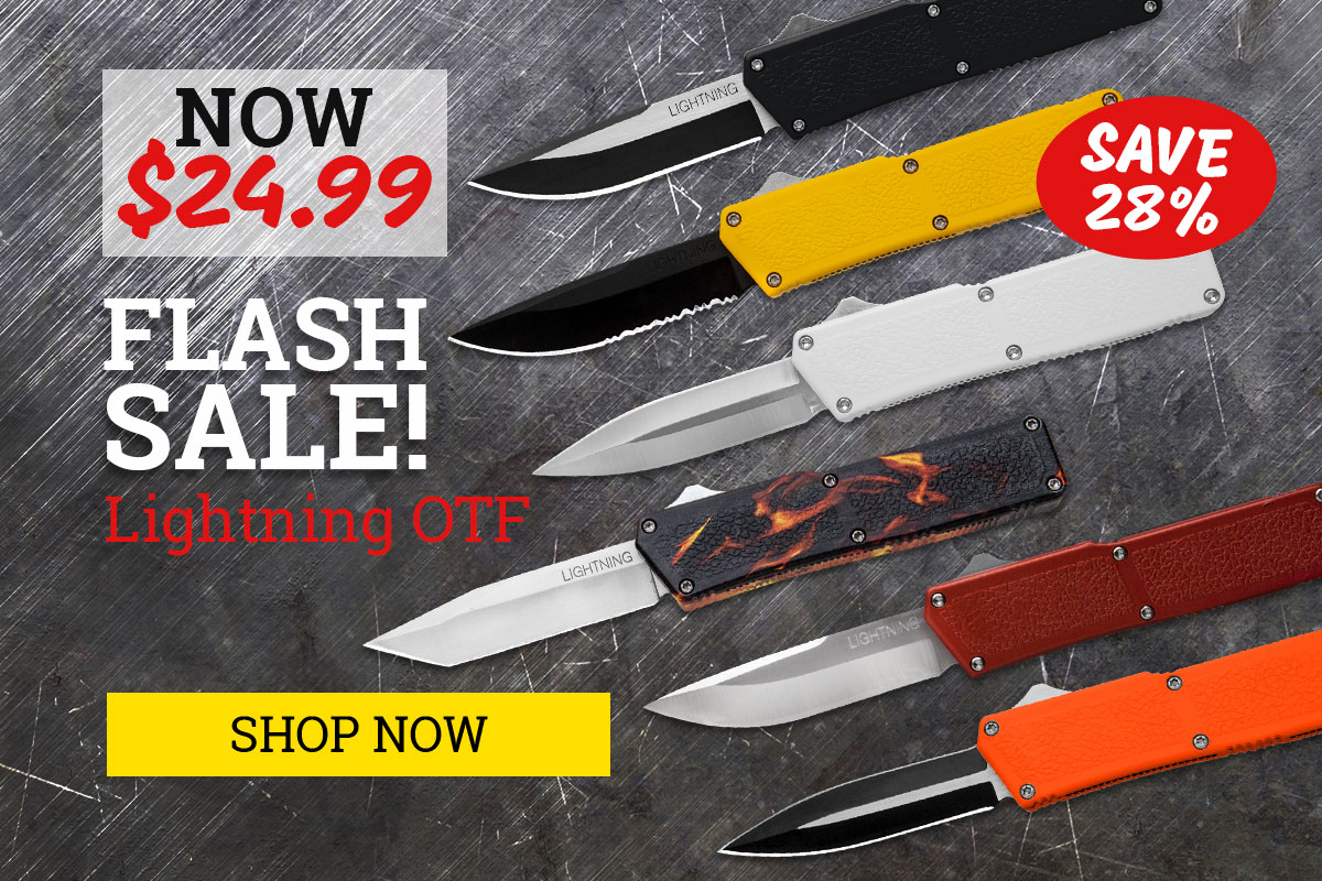 Blade Play: Lightning OTF Knife Flash Sale! | Milled