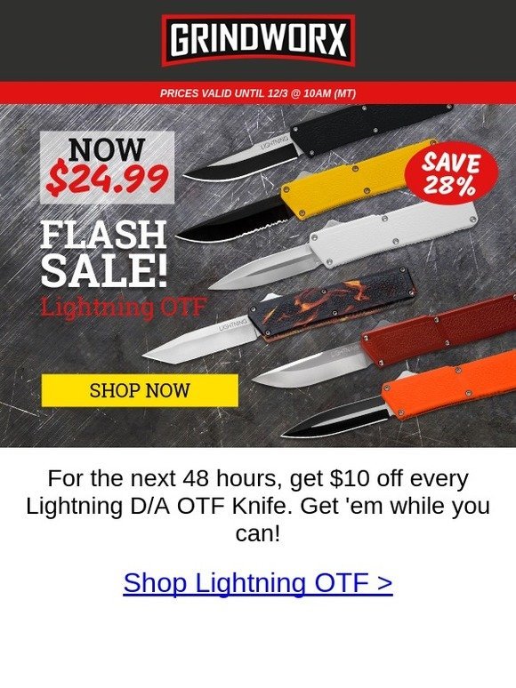 Lightning OTF Knife Flash Sale!