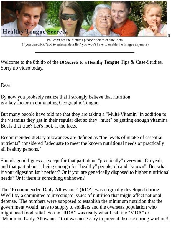 Healthy Tongue Secret #8 -- Is 100% Enough?