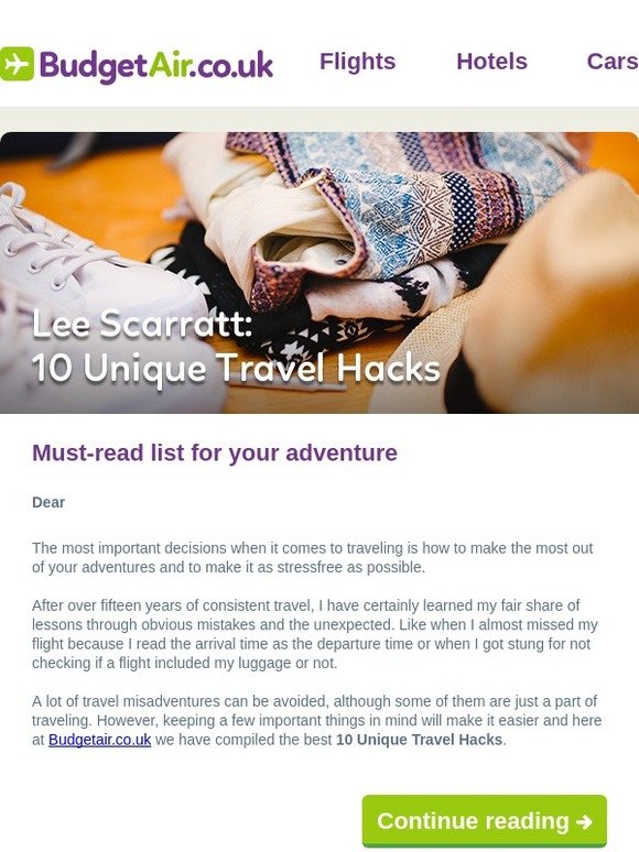 How do I make my adventure as stressfree as possible?