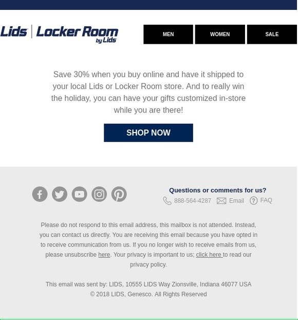 Lids Buy online, pickup instore and save 30! Milled