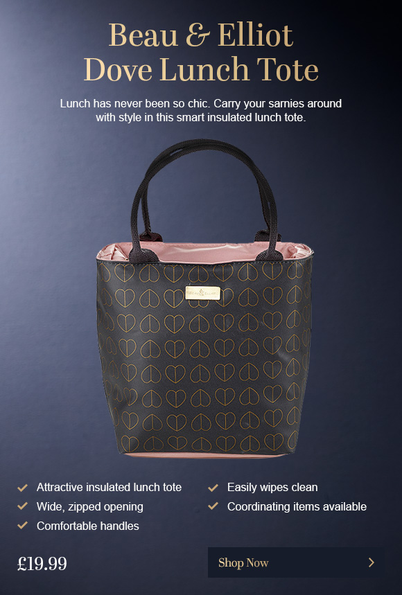 beau and elliot dove insulated lunch tote