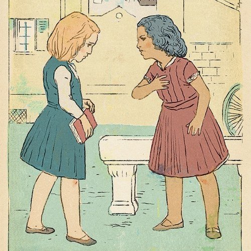 Illustration of two young girls