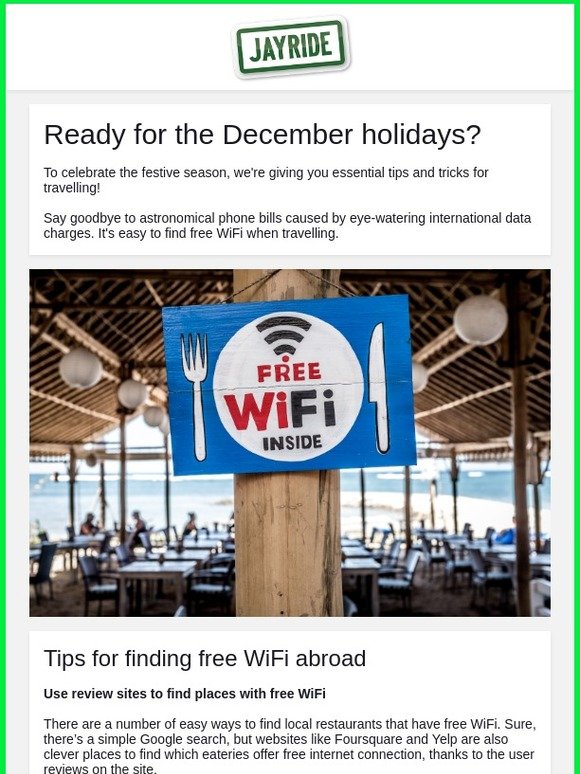 Stay connected for free