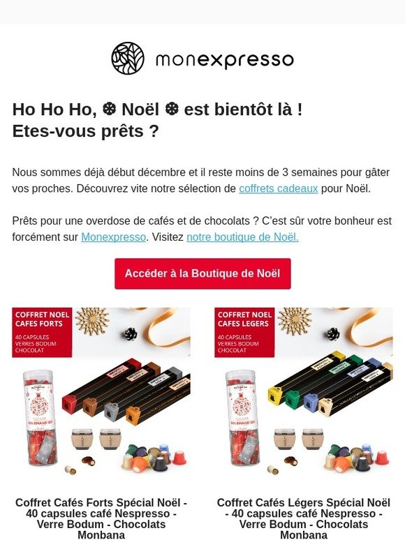 🎅 OFFREZ du café et du chocolat à Noël : nos idées cadeaux