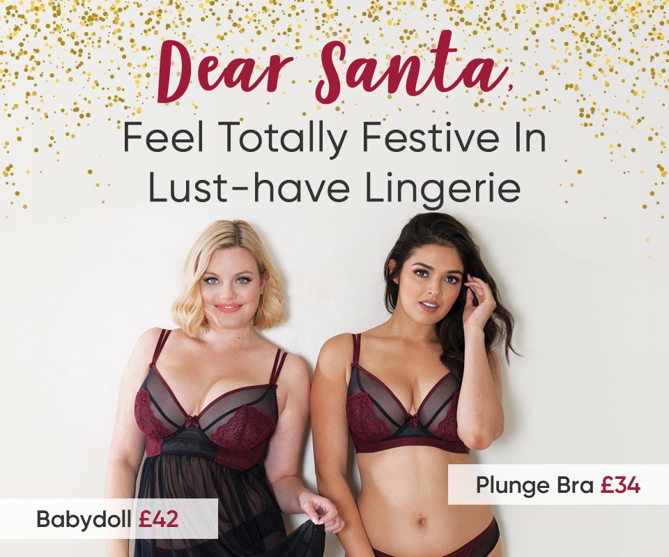 Scantilly Heart Throb Plunge Bra in Black/Red FINAL SALE (50% Off) - Busted  Bra Shop
