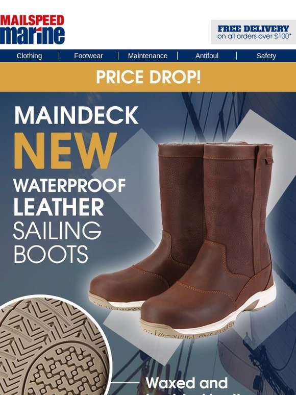 maindeck leather sailing boots