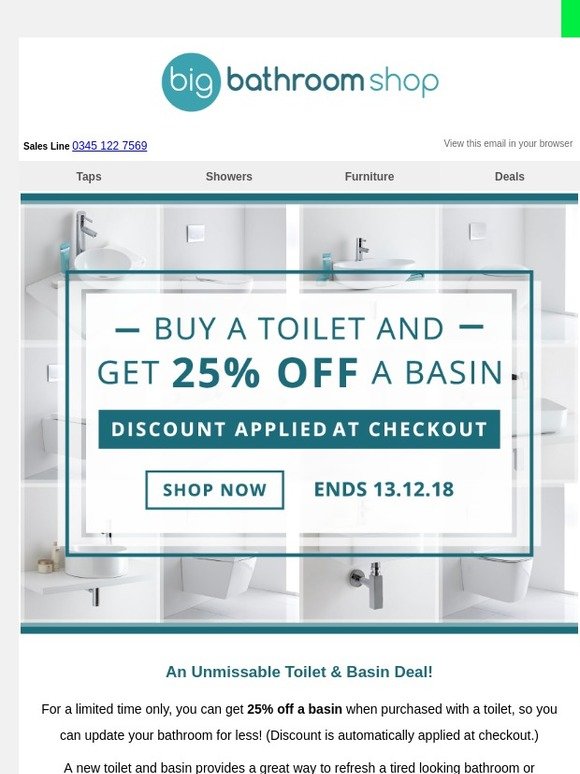 An Unmissable Toilet & Basin Deal!