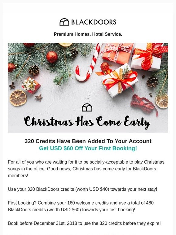 320 BlackDoors Credits Have Been Added To Your Account | Christmas Has Come Early