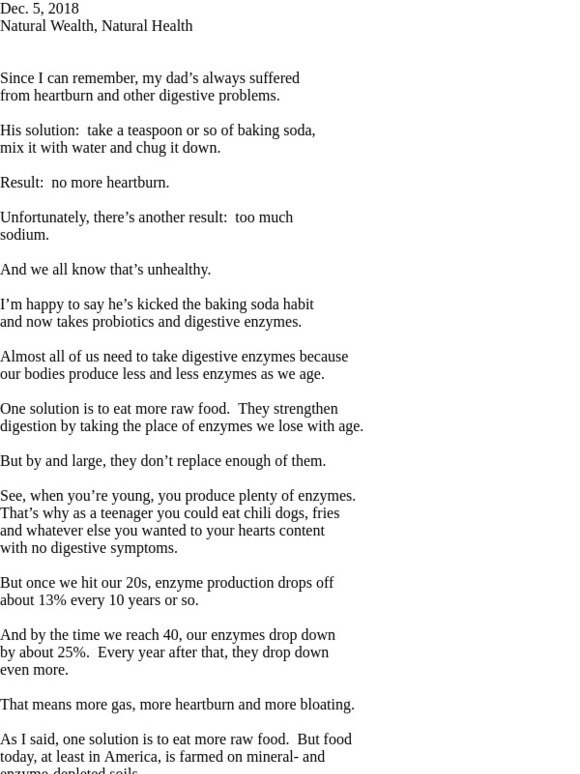 Chronic Tension Headaches Program. Enzymes and digestion Milled