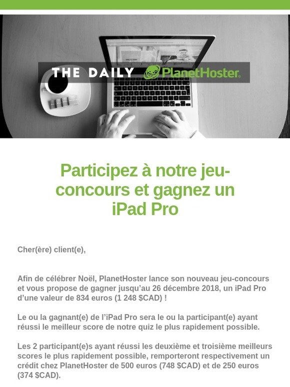 Participez à notre jeu-concours et gagnez un iPad Pro !