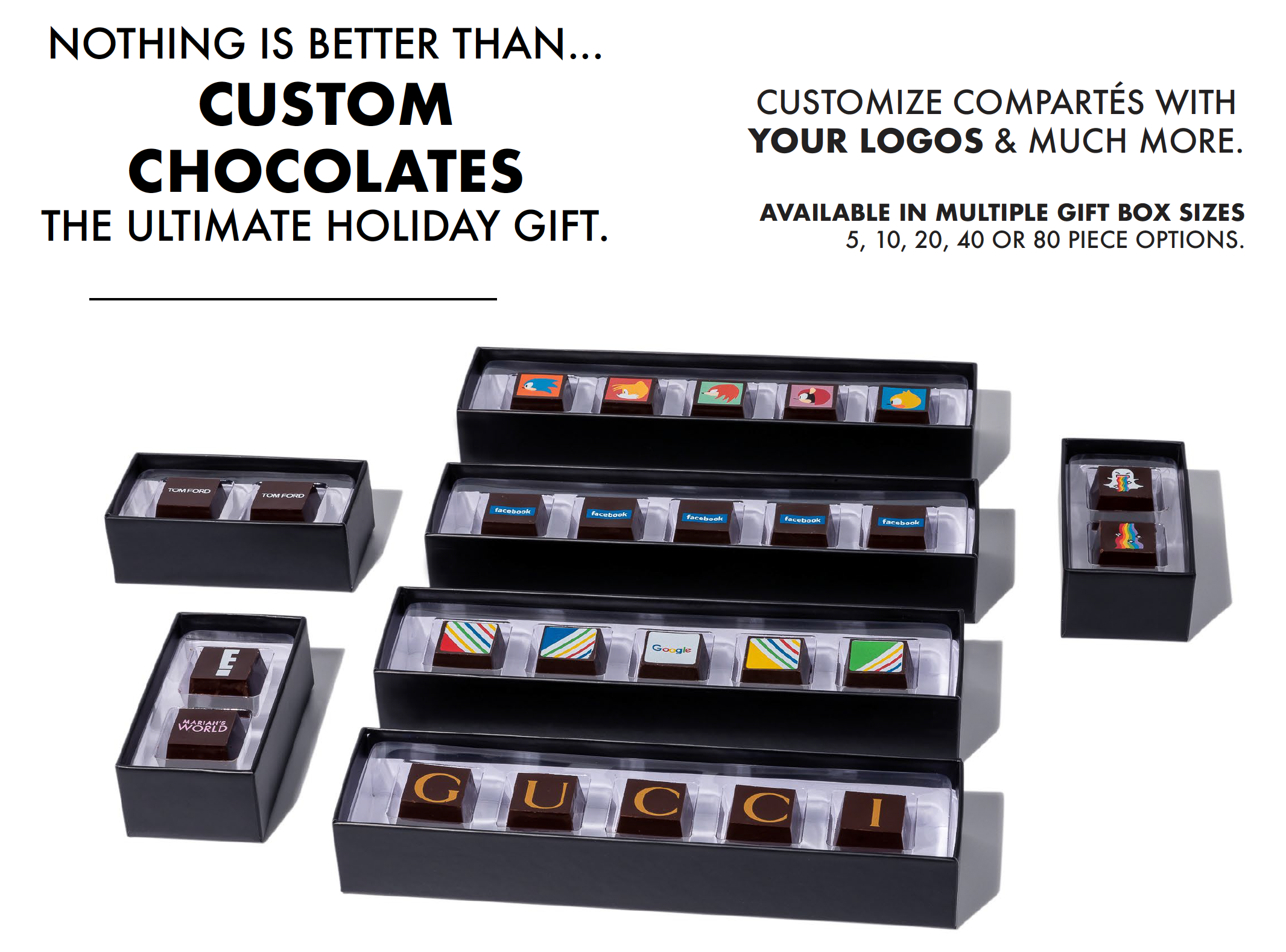 Compartes CUSTOM LOGO CHOCOLATES & GIFTS for the HOLIDAYS!! Milled