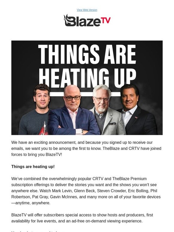TheBlaze + CRTV = BlazeTV