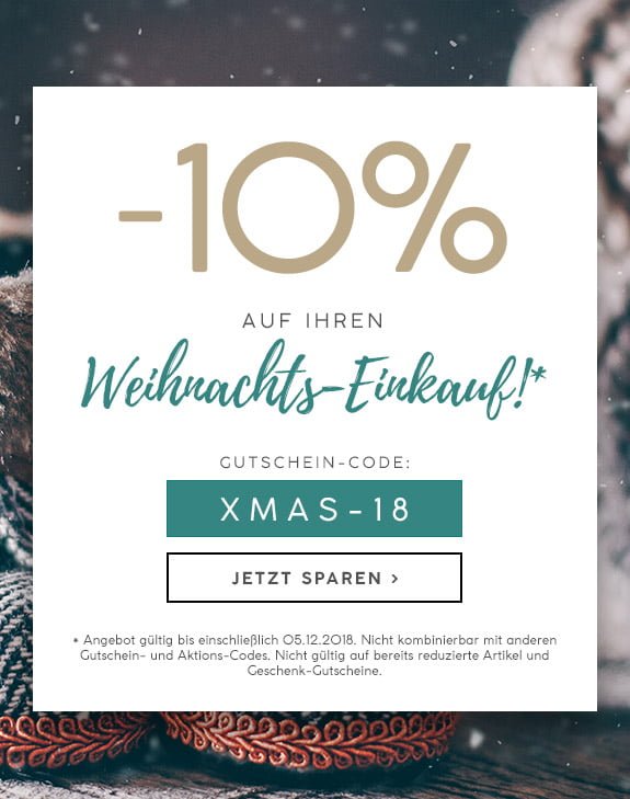 Sparen Sie jetzt  10% *   auf Ihren Weihnachts-Einkauf!