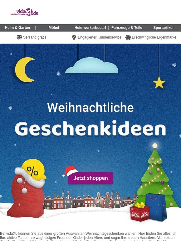 Finden Sie Ihre Weihnachtsgeschenke bei vidaXL